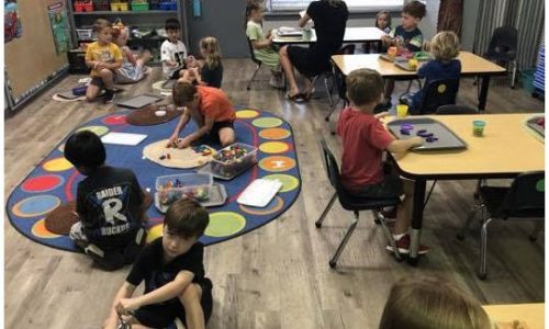 Children in a classroom