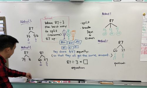 Bar Har writing on a chalkboard