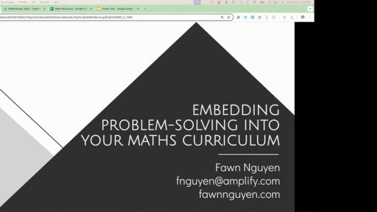 Embedding Problem Solving into Your Maths Curriculum
